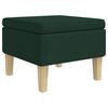 vidaXL Fauteuil avec pieds &agrave; bascule et tabouret Vert fonc&eacute; Tissu