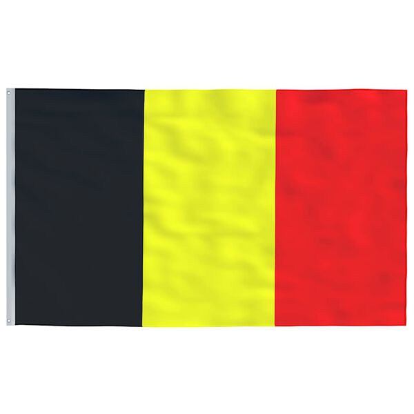 vidaXL Drapeau de la Belgique et m&acirc;t 6,08 m Aluminium