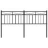 vidaXL T&ecirc;te de lit de remplacement m&eacute;tal noir 150 cm
