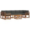 vidaXL Ensemble de canap&eacute;s d'ext&eacute;rieur 8 pcs Naturel et Anthracite