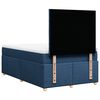 vidaXL Sommier &agrave; lattes de lit avec matelas Bleu 120x200 cm Tissu