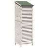 vidaXL Abri de jardin Blanc 59,5 x 56 x 176,5 cm Bois de Sapin Massif