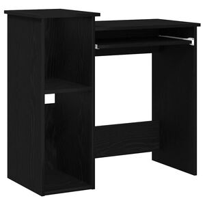 vidaXL Bureau avec &eacute;tag&egrave;res noir 84x40x78 cm bois d'ing&eacute;nierie