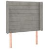 vidaXL Sommier &agrave; lattes de lit matelas et LED Gris clair 100x200 cm