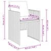 vidaXL Ensemble &agrave; manger de jardin coussins 13 pcs m&eacute;lange beige rotin