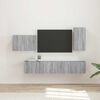 vidaXL Ensemble de meuble TV mural 4 pcs Gris Sonoma Bois d'ing&eacute;nierie
