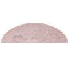 vidaXL Tapis d'escalier 30 pièces 56 x 17 x 3 cm Rose clair Demi-rond