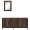 vidaXL Ensemble de meubles de salle de bain 3 pcs Ch&ecirc;ne marron