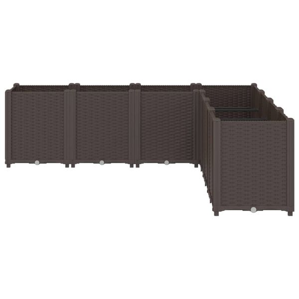 vidaXL Jardinière marron 160x160x53 cm polypropylène