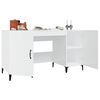 vidaXL Bureau Blanc brillant 140x50x75 cm Bois d'ing&eacute;nierie