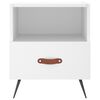 vidaXL Table de chevet blanc 40x35x47,5 cm bois d&rsquo;ing&eacute;nierie