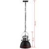 vidaXL Plafonnier m&eacute;tallique 2 pcs Hauteur r&eacute;glable Moderne Noir
