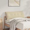 vidaXL Coussin de Dos Cr&egrave;me 120 x 50 cm Tissu en microfibre
