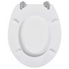 vidaXL Siège de toilette avec Couvercle MDF Design simple Blanc