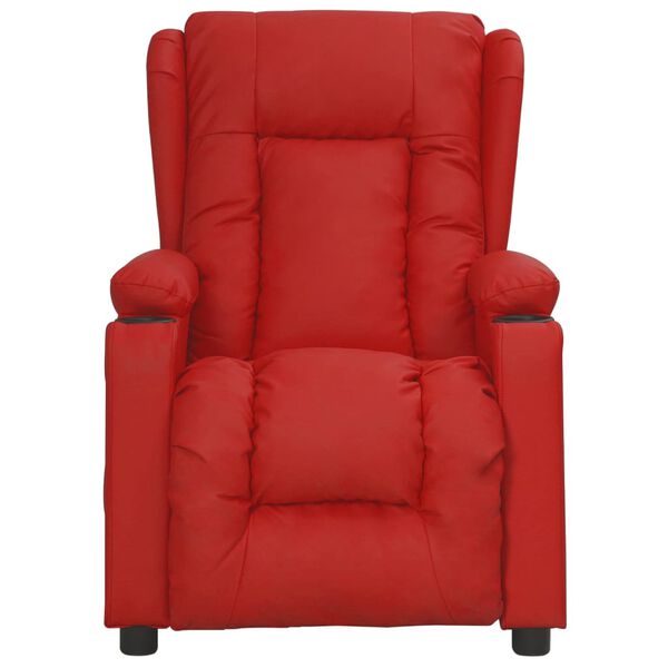 vidaXL Fauteuil inclinable Rouge bordeaux Similicuir
