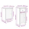 vidaXL Meubles de salle de bain 3 pcs BODO blanc bois de pin massif