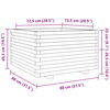 vidaXL Jardini&egrave;re 80x80x49,5 cm bois de pin impr&eacute;gn&eacute;
