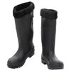 vidaXL Bottes de pluie avec chaussettes amovibles noir taille 38 PVC