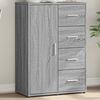 vidaXL Buffet sonoma gris 60x31x84 cm bois d'ing&eacute;nierie