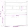 vidaXL T&ecirc;te de lit de remplacement ch&ecirc;ne sonoma 100 cm fer et bois d&rsquo;ing&eacute;nierie