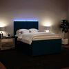 vidaXL Sommier &agrave; lattes de lit et matelas bleu 160x200 cm velours