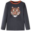 vidaXL T-shirt enfants &agrave; manches longues anthracite 104
