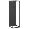 vidaXL Portant de bois chauffage noir 25x25x80 cm
