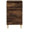 vidaXL Table de chevet ch&ecirc;ne fum&eacute; 40x35x70 cm bois d'ing&eacute;nierie