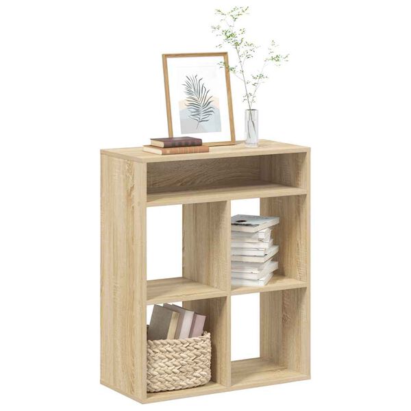 vidaXL Biblioth&egrave;que ch&ecirc;ne sonoma 66x31x80 cm bois d'ing&eacute;nierie