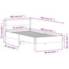 vidaXL Cadre de lit sans matelas 75x190 cm bois de pin massif