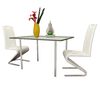 vidaXL Chaises &agrave; manger lot de 2 blanc similicuir