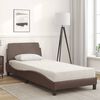 vidaXL Lit avec matelas Dover marron 80x200 cm similicuir