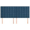 vidaXL T&ecirc;te de lit Bleu fonc&eacute; 180 x 5 x 118/128 cm Velours