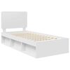 vidaXL Cadre de lit Blanc 90 x 200 cm Bois de pin massif
