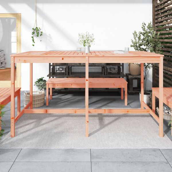 vidaXL Table de jardin 203,5x90x110 cm bois massif de douglas