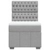 vidaXL Sommier &agrave; lattes de lit avec matelas Gris clair 100x200cm Tissu
