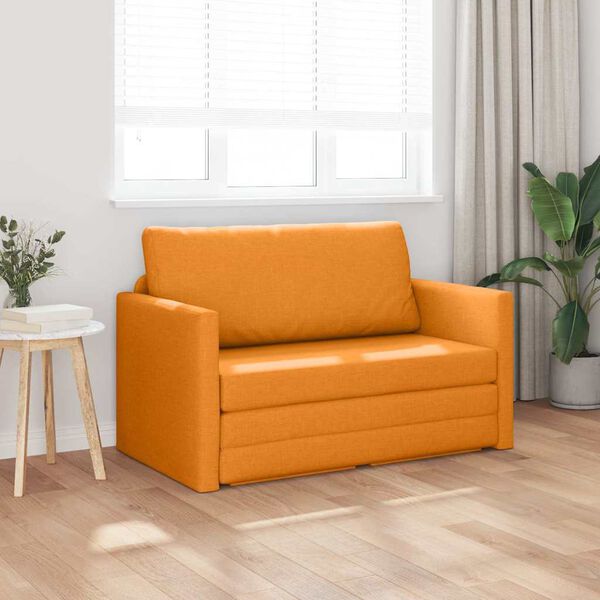 vidaXL Canap&eacute;-Lit 110cm Jaune fonc&eacute; tissu