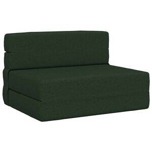 vidaXL Canap&eacute;-lit pliable Vert fonc&eacute; 70 x 72 x 60 cm Tissu