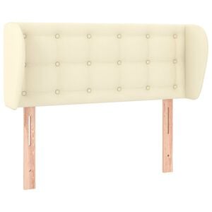vidaXL T&ecirc;te de lit avec oreilles Cr&egrave;me 93x23x78/88 cm Similicuir