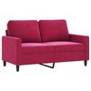 vidaXL Canap&eacute; &agrave; 2 places Rouge bordeaux 120 cm Velours