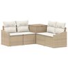 vidaXL Ensemble de Canap&eacute;s 5 pc Beige et blanc cr&egrave;me