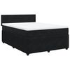 vidaXL Sommier &agrave; lattes de lit avec matelas Noir 140x190 cm Velours