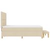 vidaXL Lit &agrave; ressorts avec matelas Cr&egrave;me 160 x 200 cm tissu