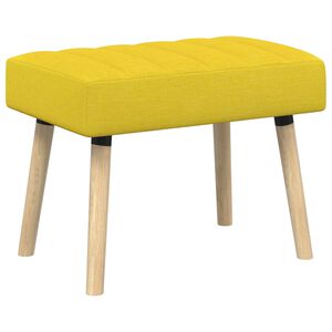vidaXL Banc capitonn&eacute; canal Jaune clair 60 x 40 x 45 cm Tissu