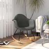 vidaXL Chaise &agrave; bascule Gris fonc&eacute; Tissu