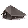 vidaXL Tente Tipi 18 personne Marron Gris Polyester et Acier