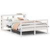 vidaXL Cadre de lit avec t&ecirc;te de lit sans matelas blanc 140x200 cm