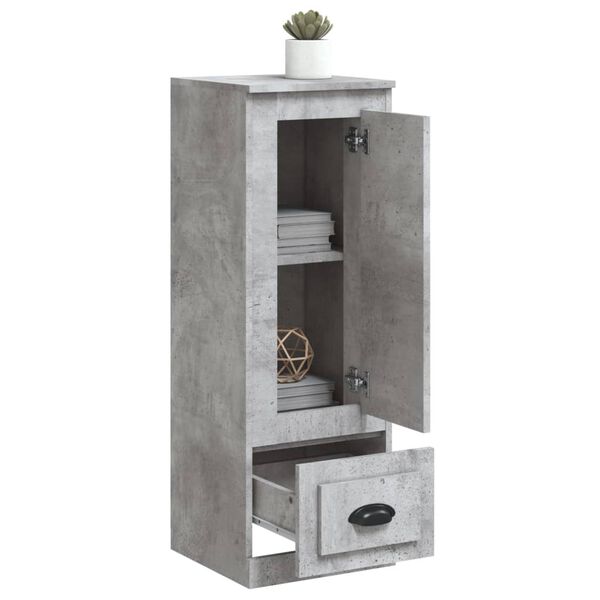 vidaXL Buffet haut gris béton 36x35,5x103,5 cm bois d'ingénierie