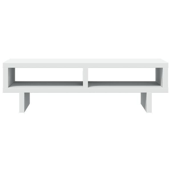 vidaXL Support de moniteur blanc 50x27x15 cm bois d'ing&eacute;nierie