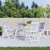 vidaXL Coussins de chaise &agrave; dossier haut lot de 4 carreaux gris